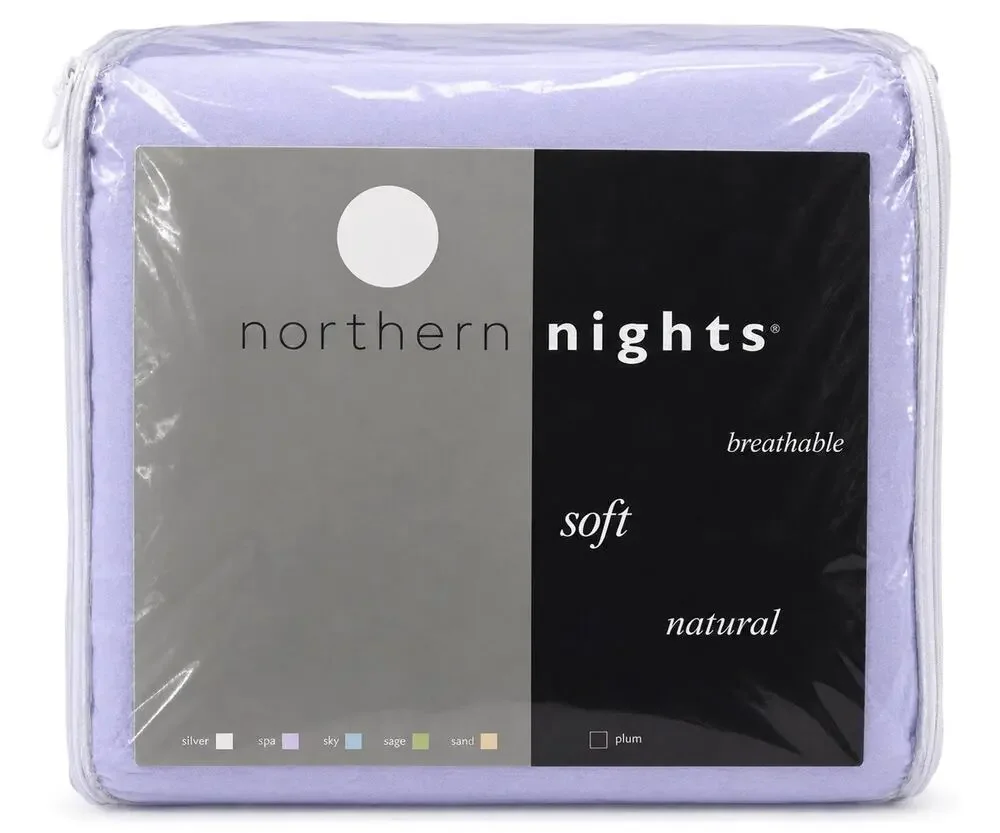 Northern Nights QVC Lavender Purple Bedding Set Soft Breathable Natural H75138